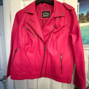 Levi's Vibrant Pink Faux Leather Jacket